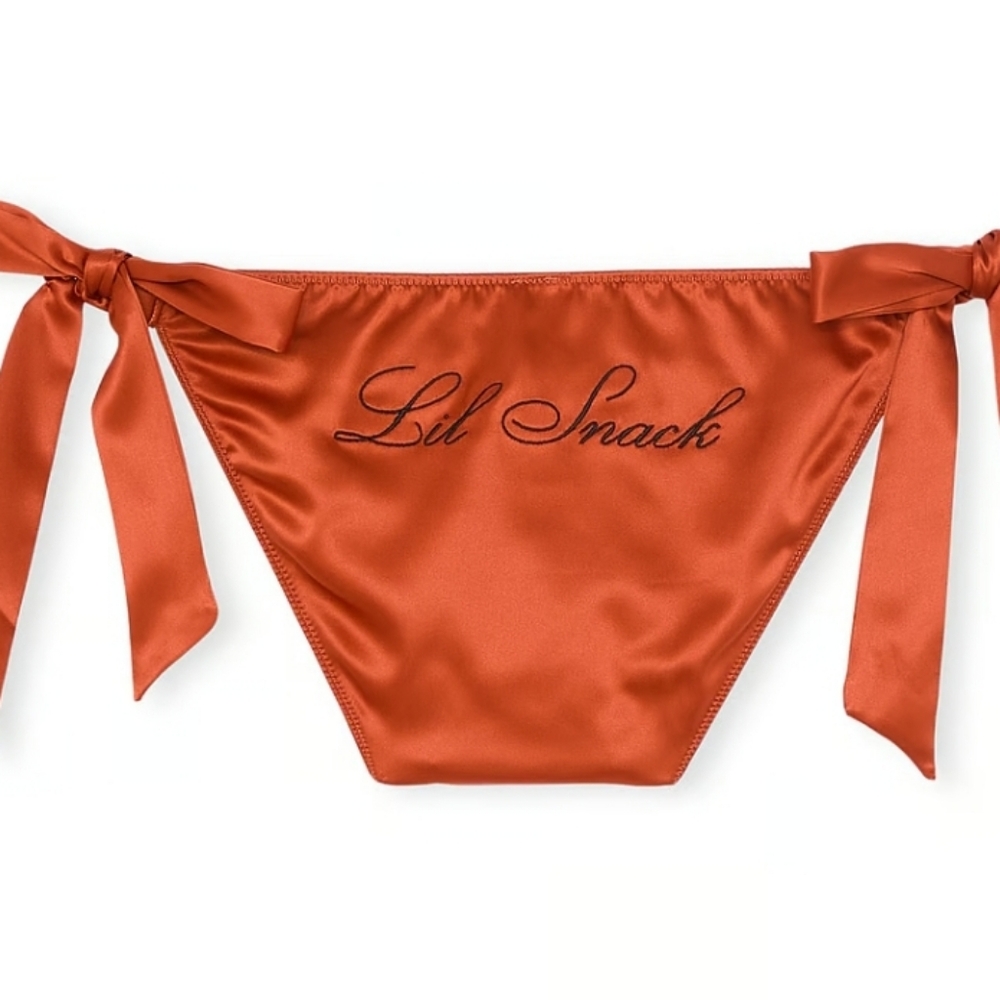 VS Lil Snack Satin Tie Side Panty - Picture 4 of 4